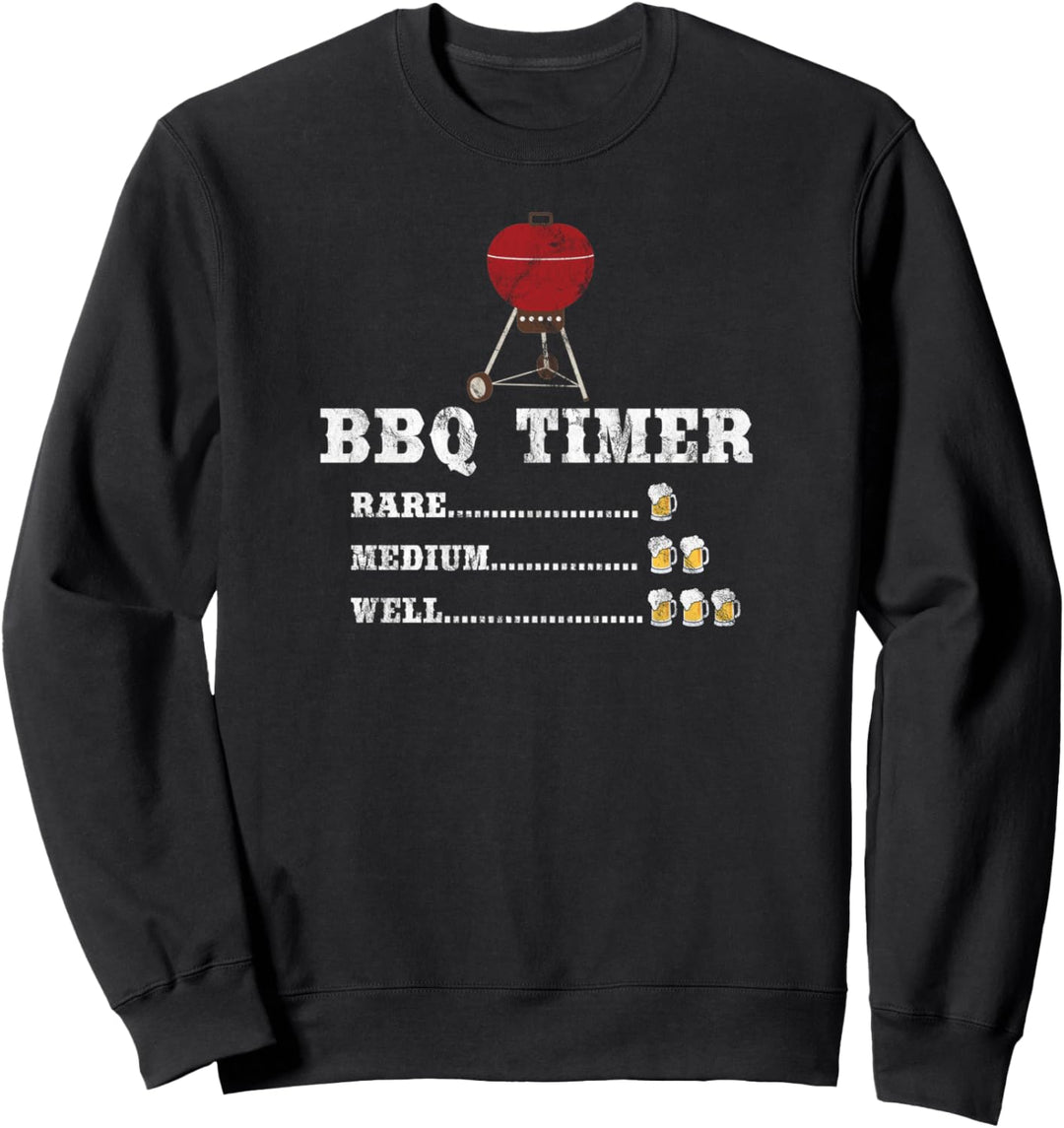 BBQ Timer Grillmaster Lustiges Grillen Barbecue Dad Geschenk Sweatshirt