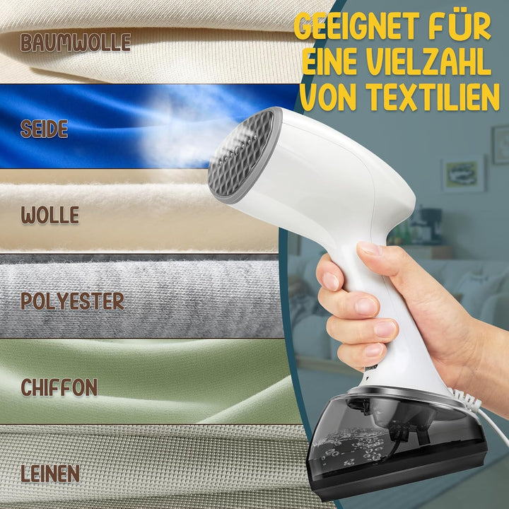 Rolipo Reisebügeleisen 1700W, Steamer Dampfglätter mit 360ml Wassertank, Kompakt für Kleidung, Ideal