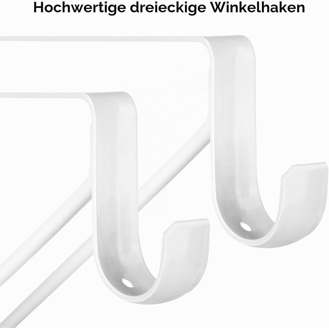 4 Stück robuste Schrankstangenhalterungen, 27,9 x 27,9 x 2,5 cm, weisse Schrankstangenstütze, Stahl-