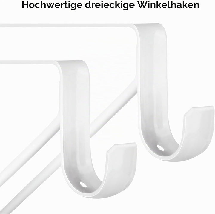 4 Stück robuste Schrankstangenhalterungen, 27,9 x 27,9 x 2,5 cm, weisse Schrankstangenstütze, Stahl-