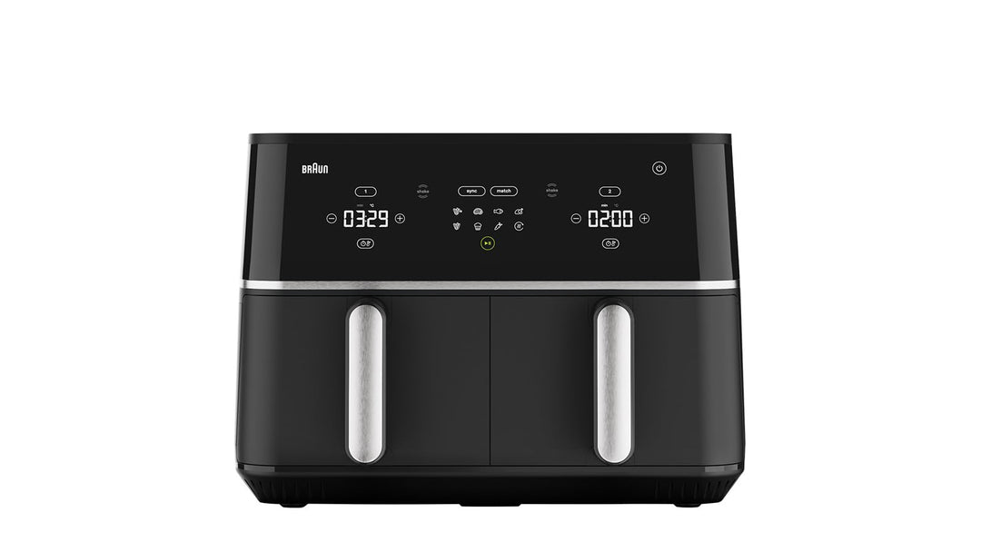 Braun TwinCook 5 TD5030IBK, Heissluftfritteuse mit 10L Fassungsvermögen, 80-200°, PFAS-freie Keramik