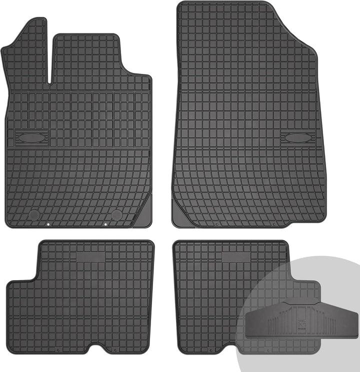 FROGUM EL Toro Gummimatten Ganzjähriges-Set von Autofussmatte Auto Fussmatten für Dacia Duster I 201