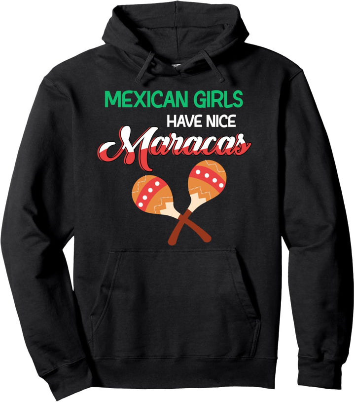 Mexikanische Mädels Maracas Sombrero Fiesta Rumbakugeln Pullover Hoodie
