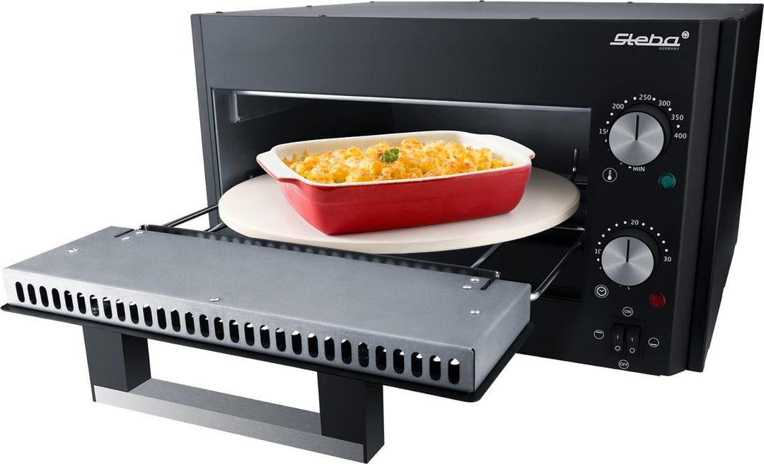Steba Power-Pizzabäcker PB 1000, inkl. Pizzastein mit Durchmesser 30cm, stufenlose Temperaturregelun