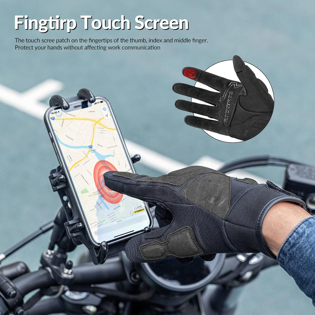ROCKBROS Fahrradhandschuhe Damen Herren，MTB Handschuhe Touchscreen， Laufhandschuhe und Sport Handsch