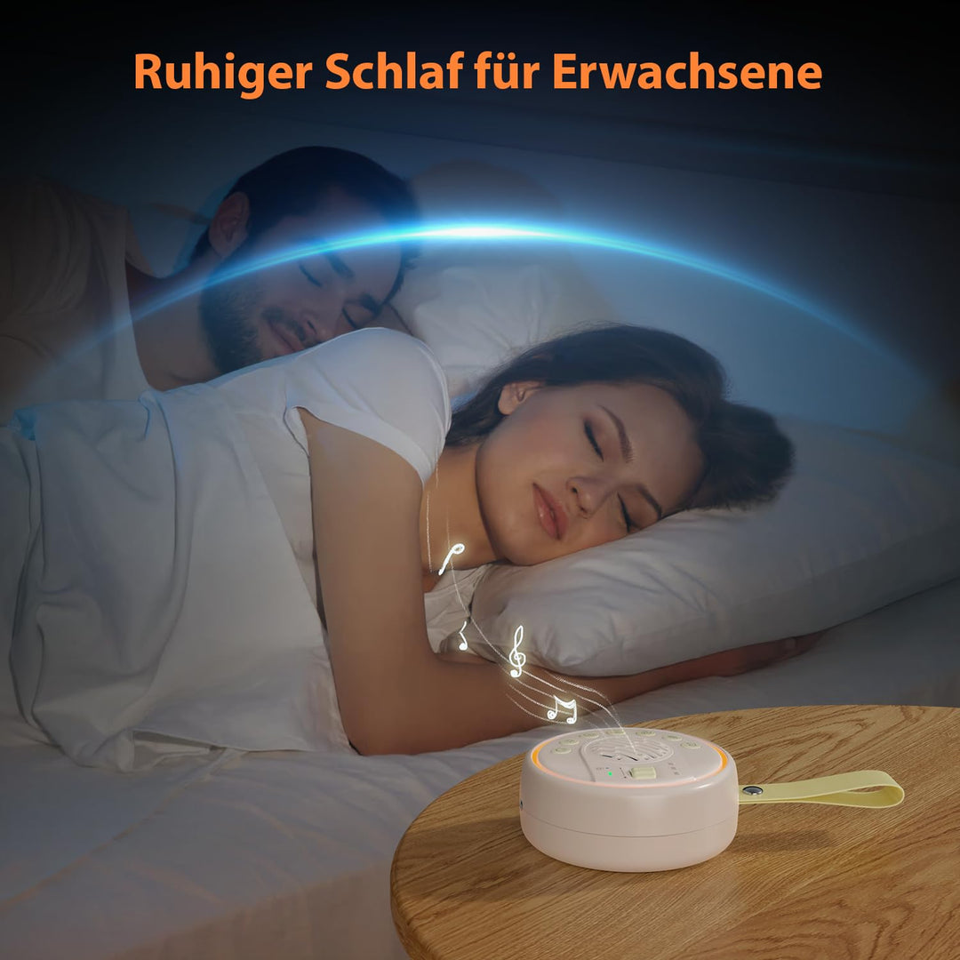 Lemnoi White Noise Machine Tragbare Einschlafhilfe Babys Geräuschmaschine Weisses Rauschen mit 22 Be
