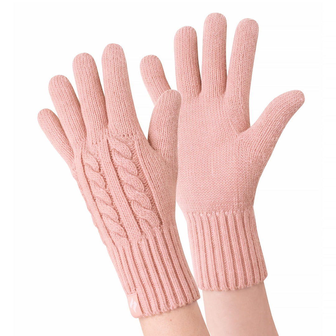 HEAT HOLDERS - Damen Extra Warm Winter Handschuhe | Strick Handschuhe mit Innen Flauschig Fleece Gef