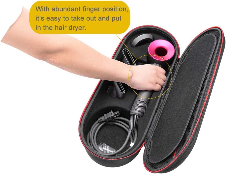 RLSOCO Tasche für Dyson Supersonic Hair Dryer/Supersonic Haartrockner &amp; Modell HD15/HD08（Dunkelrosa）