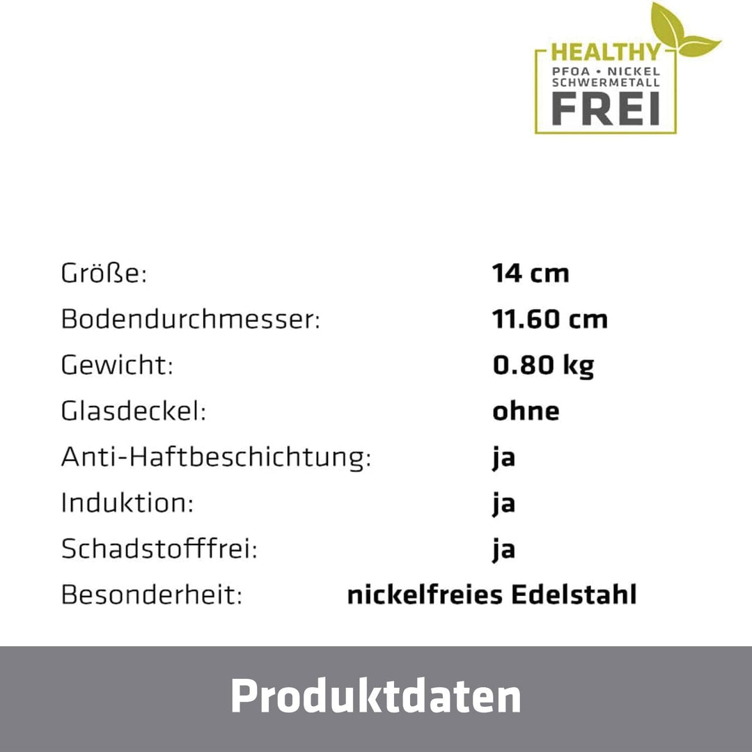 Berndes Injoy Milchtopf 1L – für alle Herdarten inkl. Induktion -Hochglanzpolierter & nickelfreier E