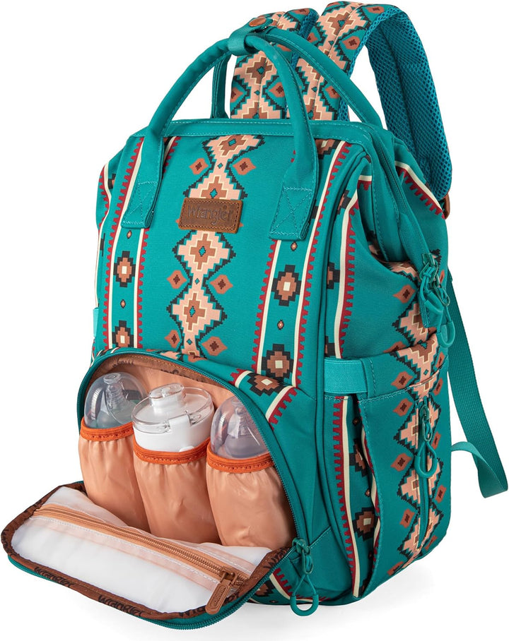 Montana West Wrangler Diaper Bag Backpack Western Baby bag Grün, Grün