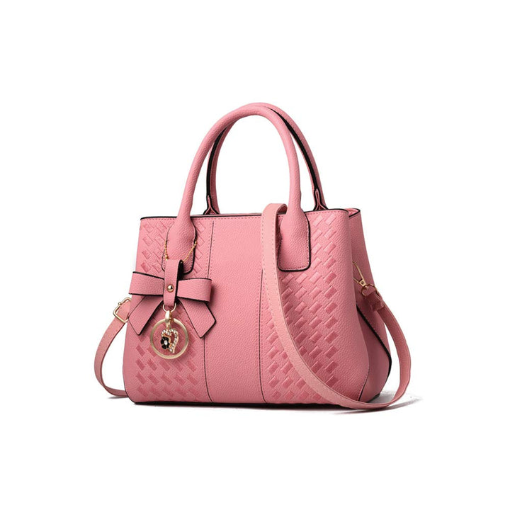 Handtaschen für Damen Mode Damen PU Leder Top Handle Satchel Umhängetaschen Hell-pink, Hell-pink