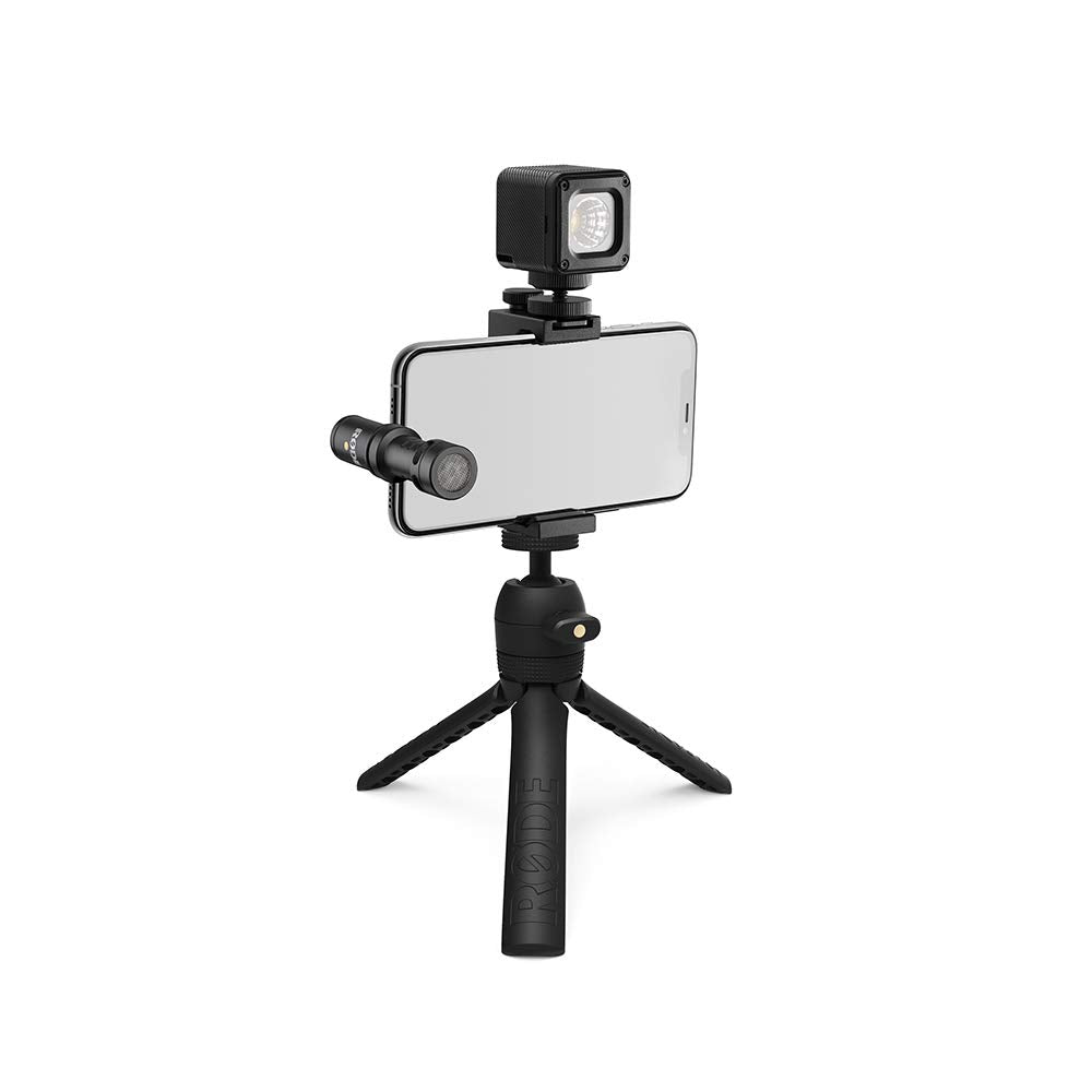 RØDE Vlogger-Kit iOS Komplettset für iPhones, inklusive Kondensator-Richtmikrofon, Stativ, microLED