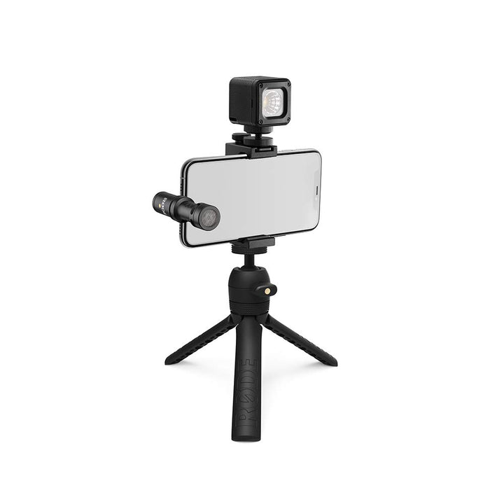 RØDE Vlogger-Kit iOS Komplettset für iPhones, inklusive Kondensator-Richtmikrofon, Stativ, microLED