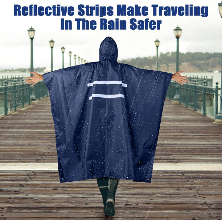 flintronic Regenponcho Herren, Wasserdichter Regenponcho, Leichter regenschutz Regencape, 3 in 1 wie