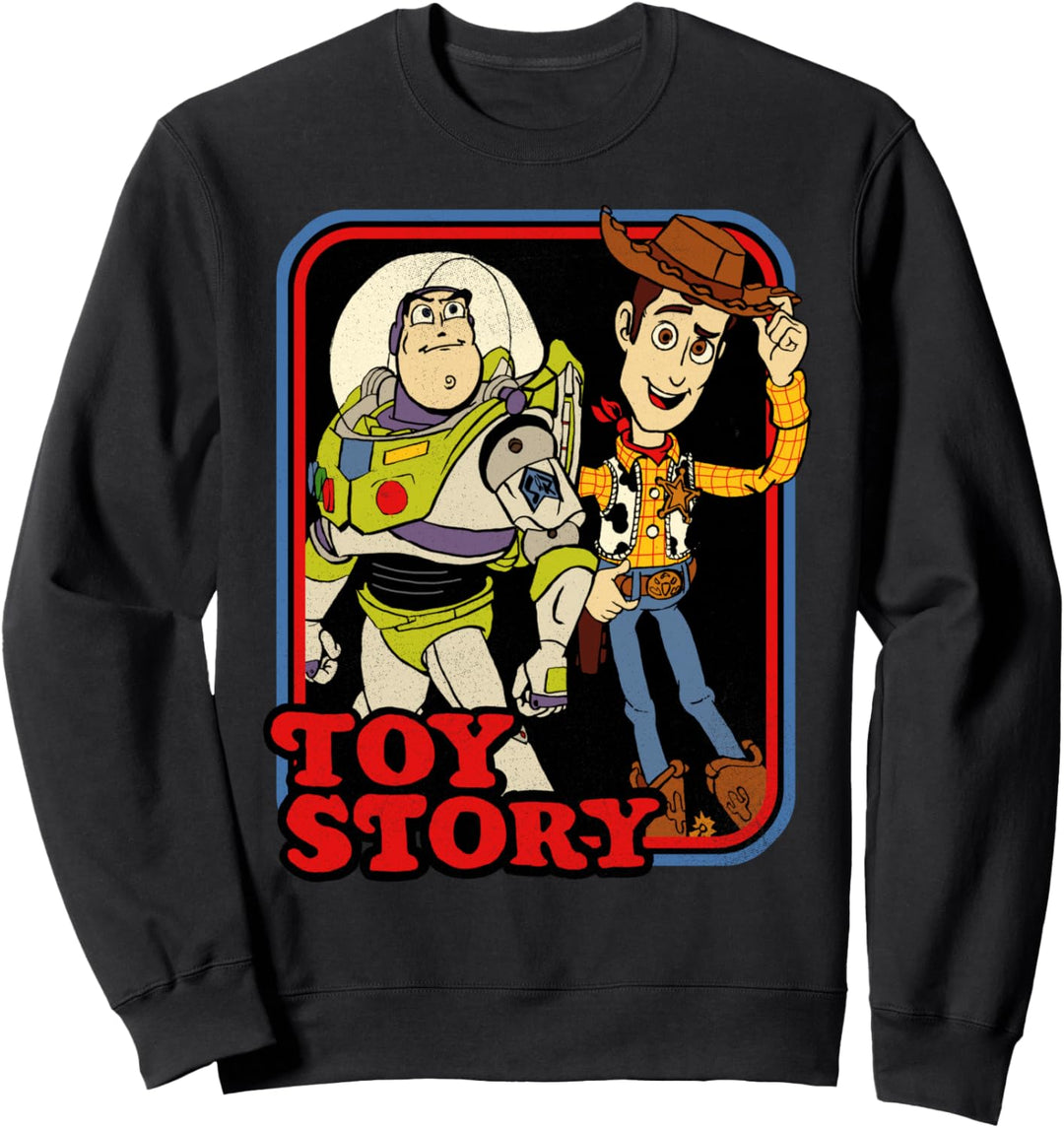 Disney Pixar Toy Story Buzz And Woody Retro Portrait Sweatshirt