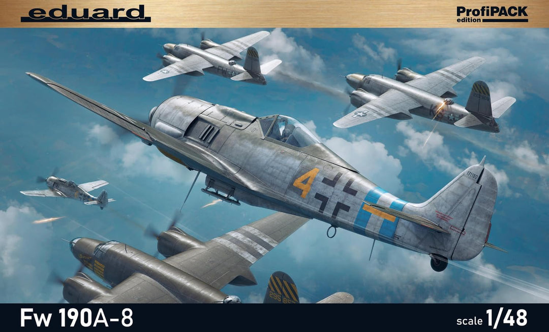 Eduard EDK82147 Kit 1:48 Profipack-Fw 190A-8, div.