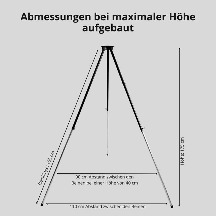 HeRo24 Dreibein Grillgestell für Schwenker - Schwenkgrill ohne Grillrost ! T-180