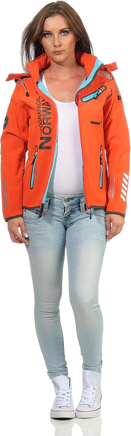 Geographical Norway Damen Jacke Softshell, Rose Koralle