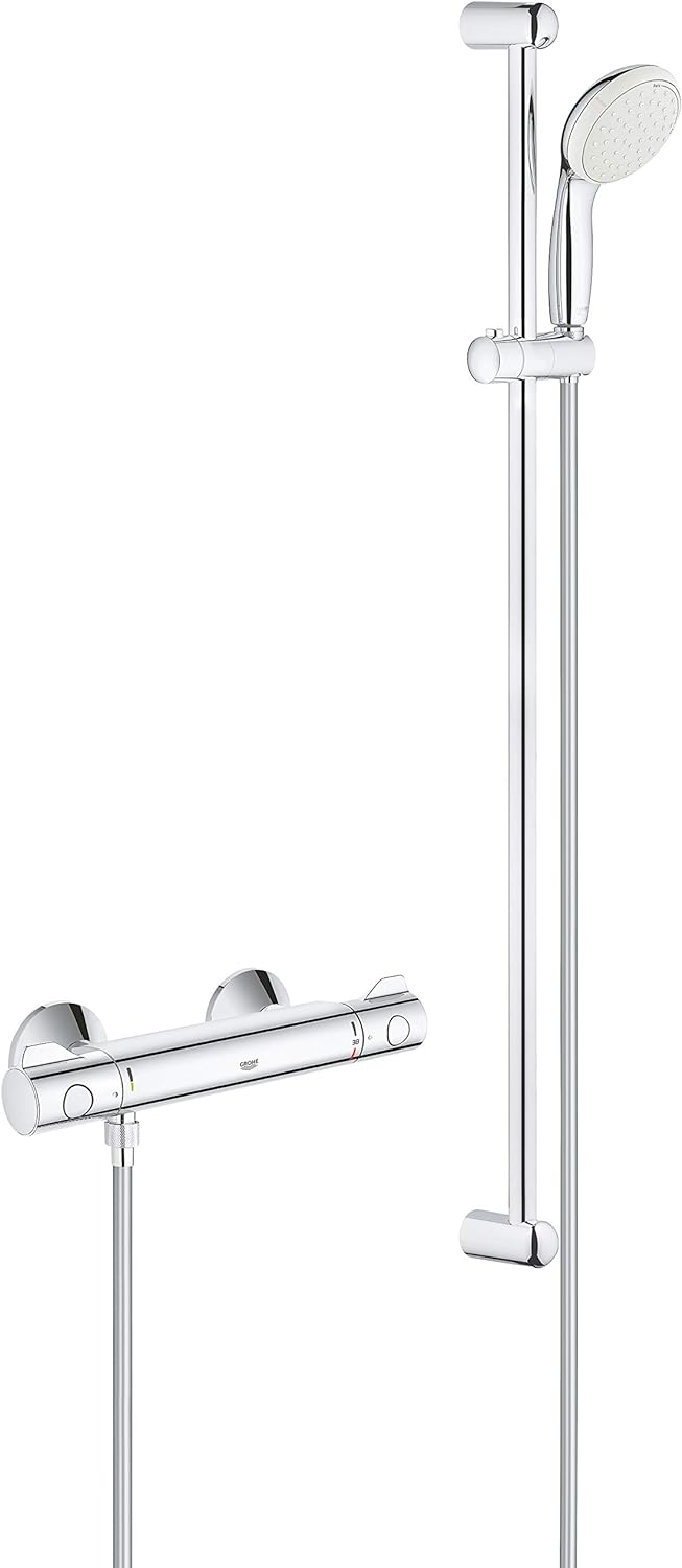 Grohe Grohtherm 800 | Brause- und Duschsystem - Thermostat -Brausebatterie | Inklusive Brausegarnitu