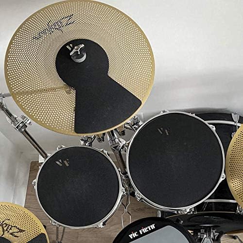 Vic Firth Rock Version Drum and Cymbal Mute Pad Set: 12”, 13”, 14”, 16", 22" Drum Pads Plus Hi-hat a
