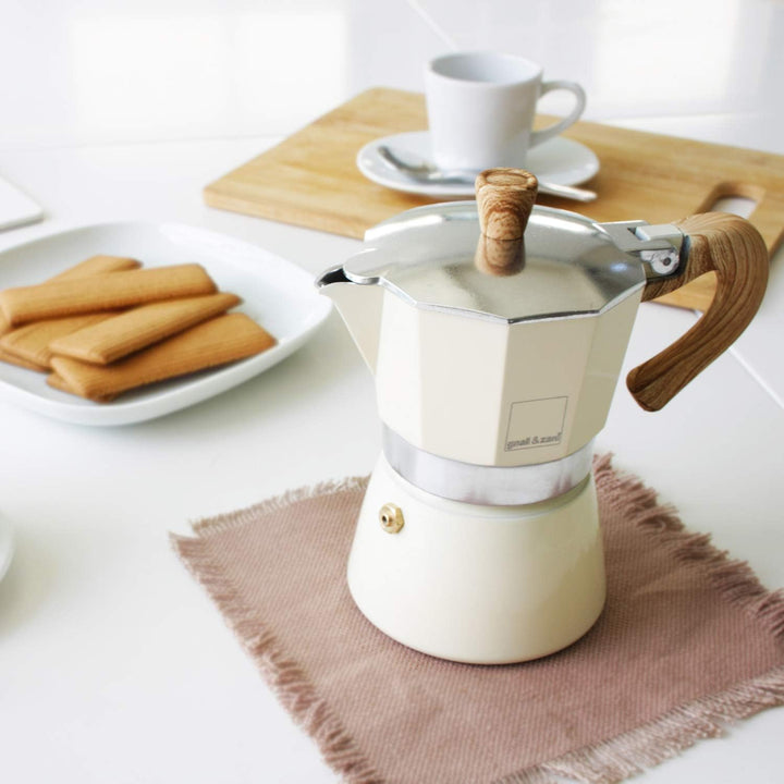 GNALI &amp; ZANI Venezia Espressokocher 9 Tassen, grau, Induktion | Mokkakanne aus Aluminium, Softtouch-