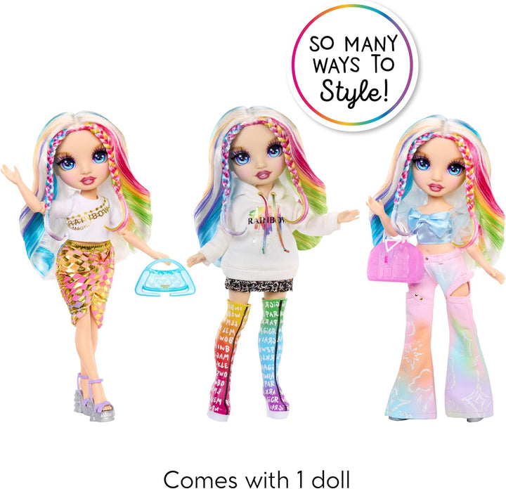 Rainbow High Amaya's Rainbow Closet Spielset - mit Exklusiver Regenbogen-Puppe, Mode, Schuhen, Handt