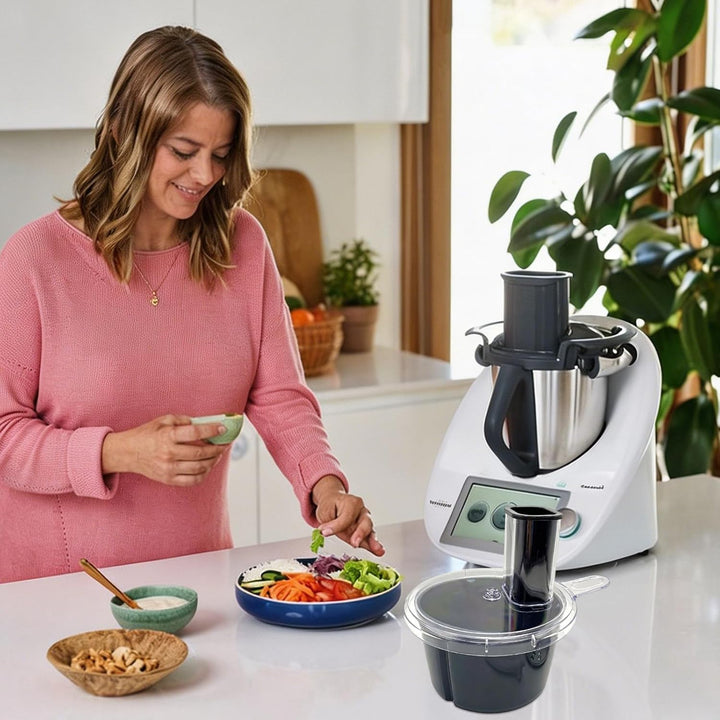 RANJIMA Multifunktionaler Gemüseschneider Kompatibel mit TM5 & TM6, Spiralschneider und Gemüsereibe