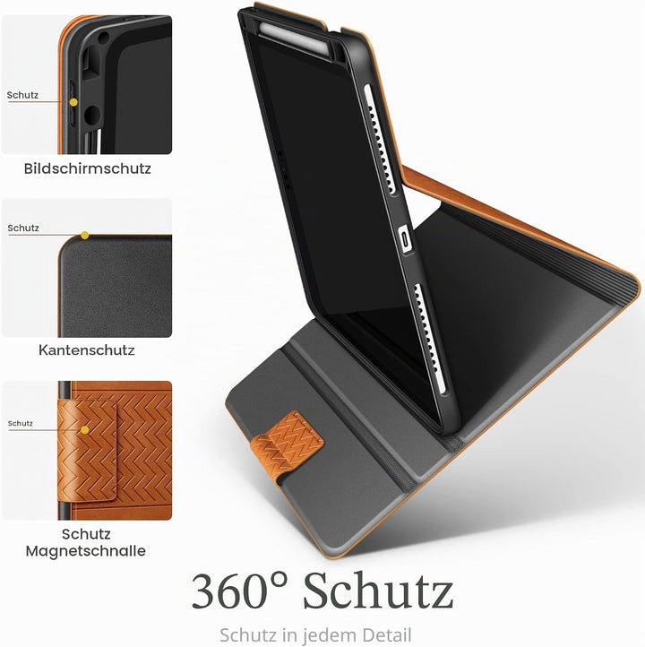 AUAUA Hülle für iPad Pro 12.9 Zoll 2022/2021/2020/2018 (6./5./4./3. Generation) mit Stifthalter, Aut