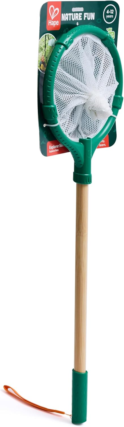 Hape Nature Fun Explorer Netz zum Fangen von Insekten aus Bambus und pflanzlichem Kunststoff, ab 4 J