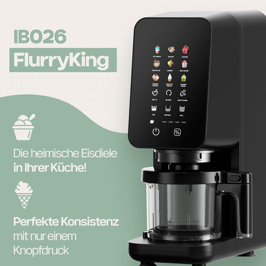 4Swiss Eismaschine Softeismaschine Ice Cream Maker Speiseeismaschine Eismaker für Slush Frozen Yogur