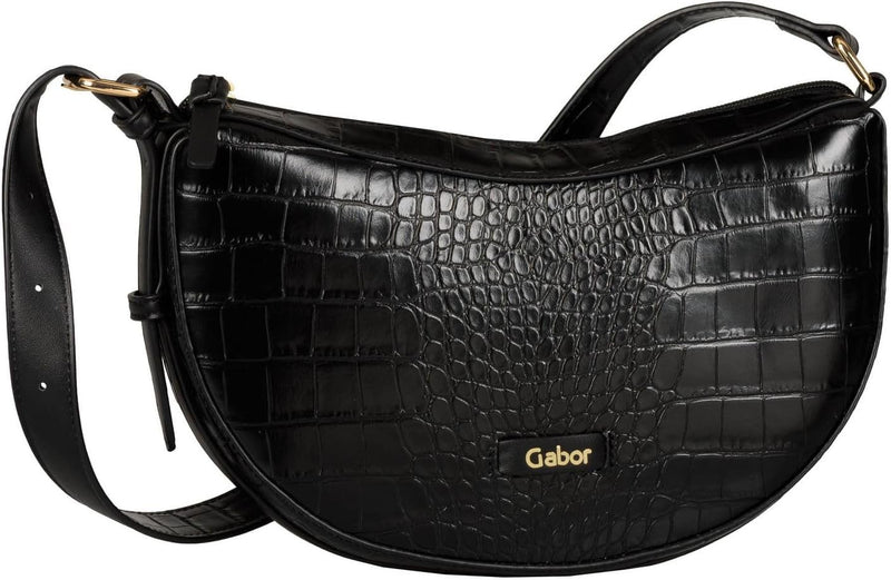 Gabor Damen Livia Umhängetasche Croco Black, Croco Black