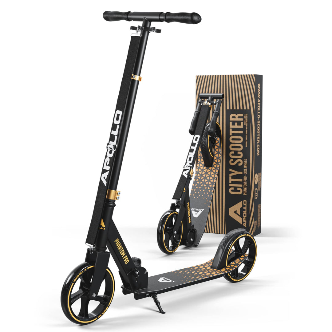 Apollo Phantom Pro City Scooter - XXL-Räder, faltbar, höhenverstellbar, Tretroller für Erwachsene, K