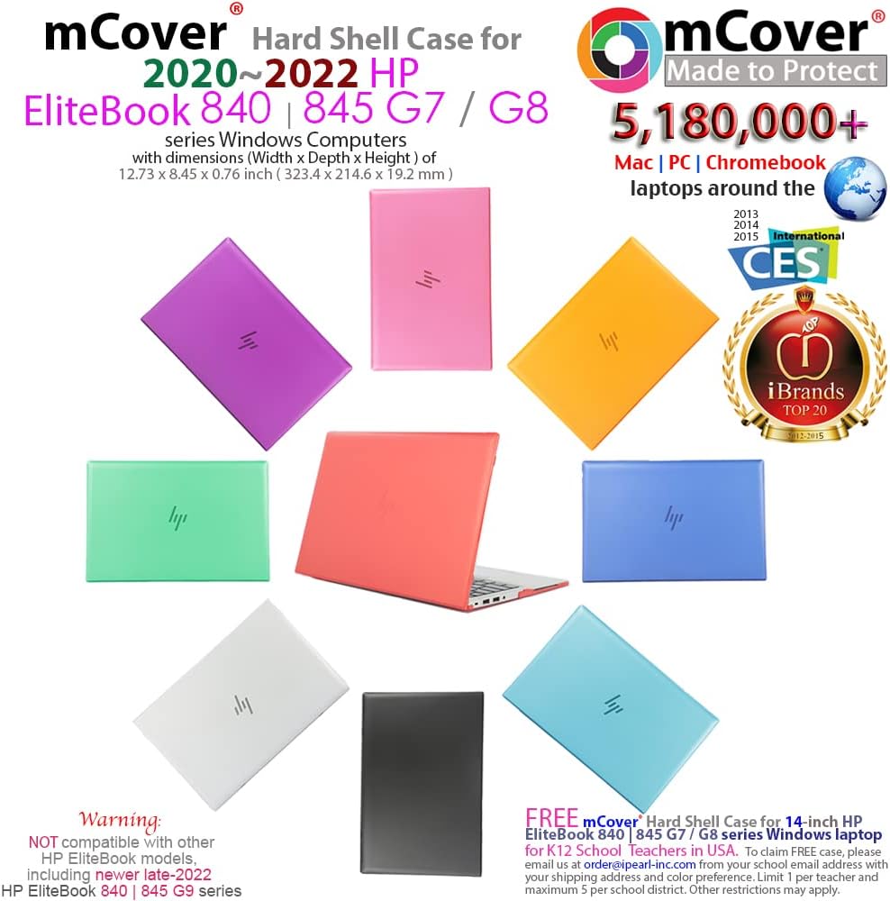 mCover Nur kompatibel mit 2020 ~ 2022 14 Zoll HP EliteBook 840 G7 / G8 (Intel CPU) | EliteBook 845 G