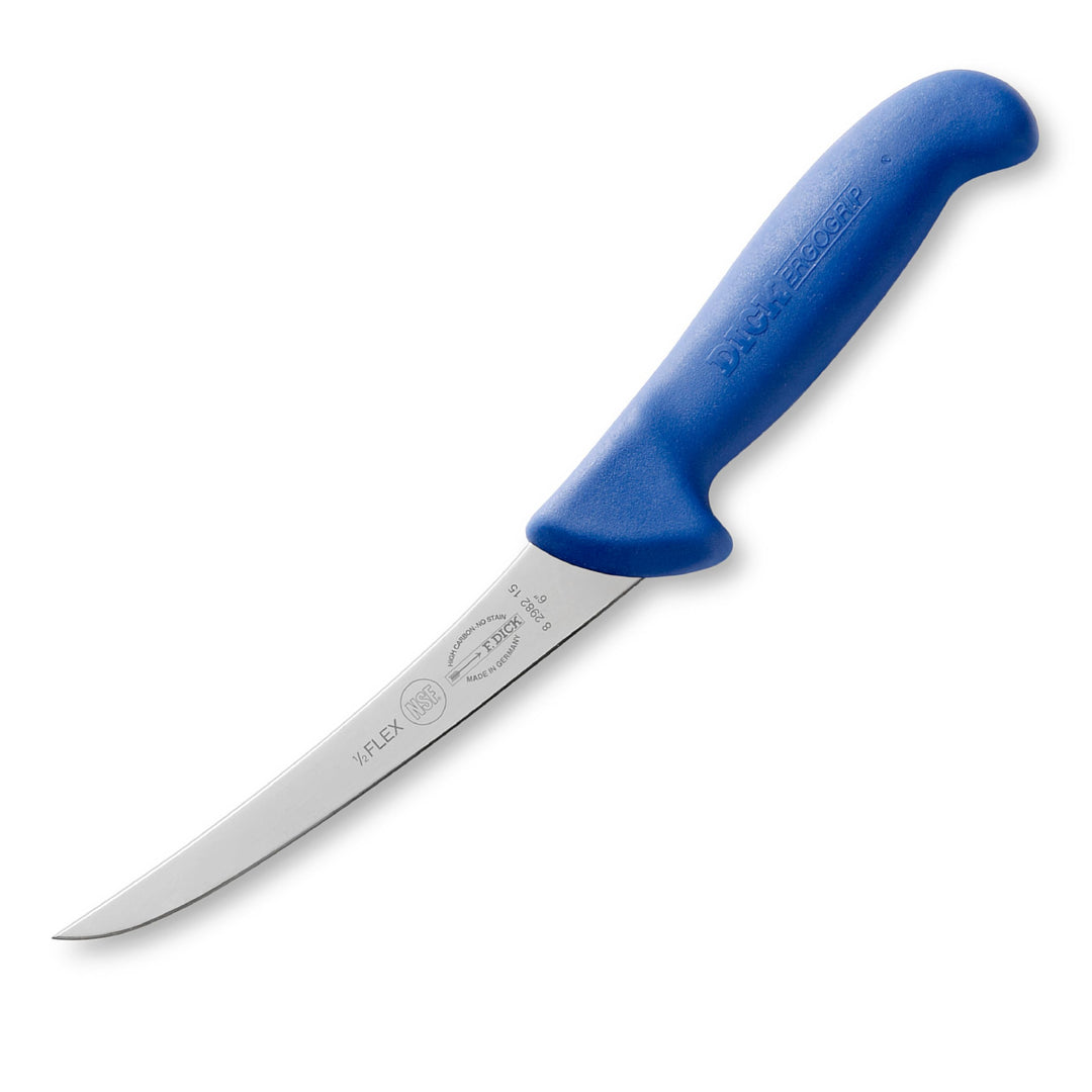 F. DICK Ausbeinmesser, Semi-Flex, Metzgermesser ErgoGrip (Messer mit Klinge 15 cm, X55CrMo14 Stahl,