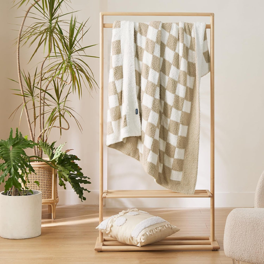 Bedsure Herbstgeschenke, karierte flauschige Überwurfdecke für Couch, superweiche, gemütliche und wa