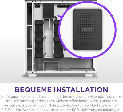 NZXT RGB & Fan Controller - AC-CRFR0-B1-6 RGB-Beleuchtungskanäle - 3 Lüfterkanäle - Anpassung der RG