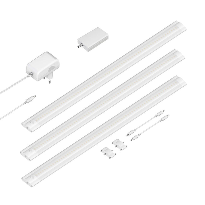 ledscom.de Smarte LED Unterbau-Leuchte SIRIS weiss matt mit WLAN-Controller, flach, Smart-Home, Alex