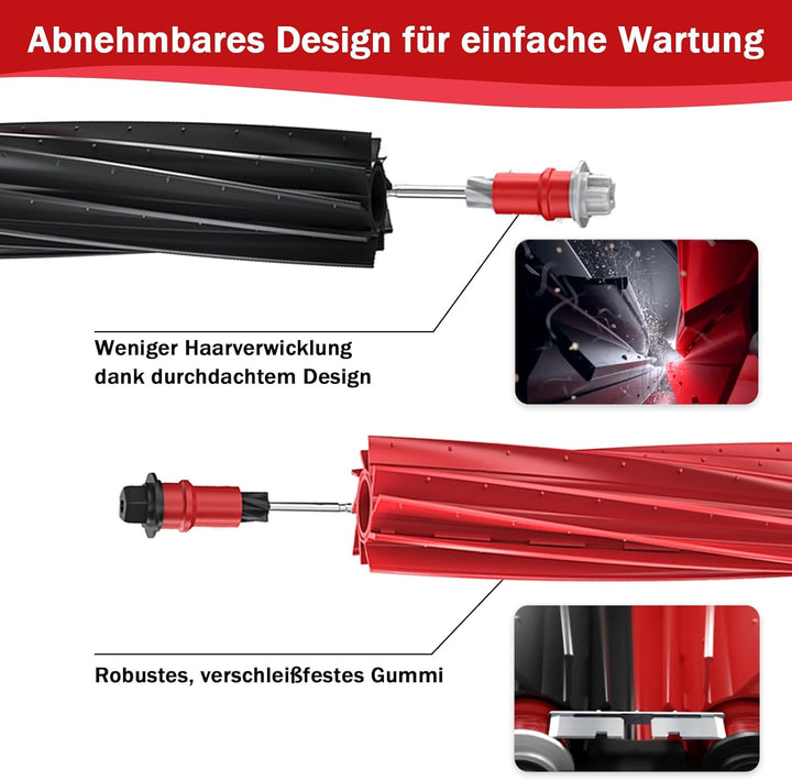 Hauptbürste für Roborock S8 MaxV Ultra/Qrevo Master/Qrevo Slim – DuoRoller Gummi Rollenbürste Ersatz