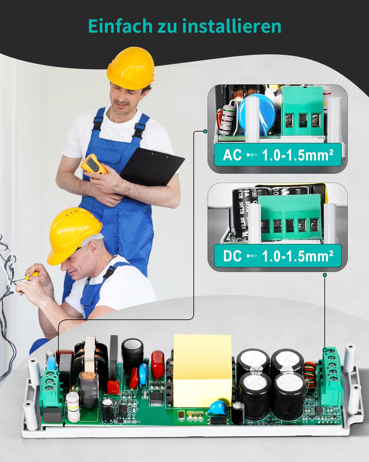REYLAX LED Trafo 12V Dimmbar, TRIAC Dimmbar Netzteil 12V 80W 6.66A, Trafo 230V auf 12V DC LED Treibe