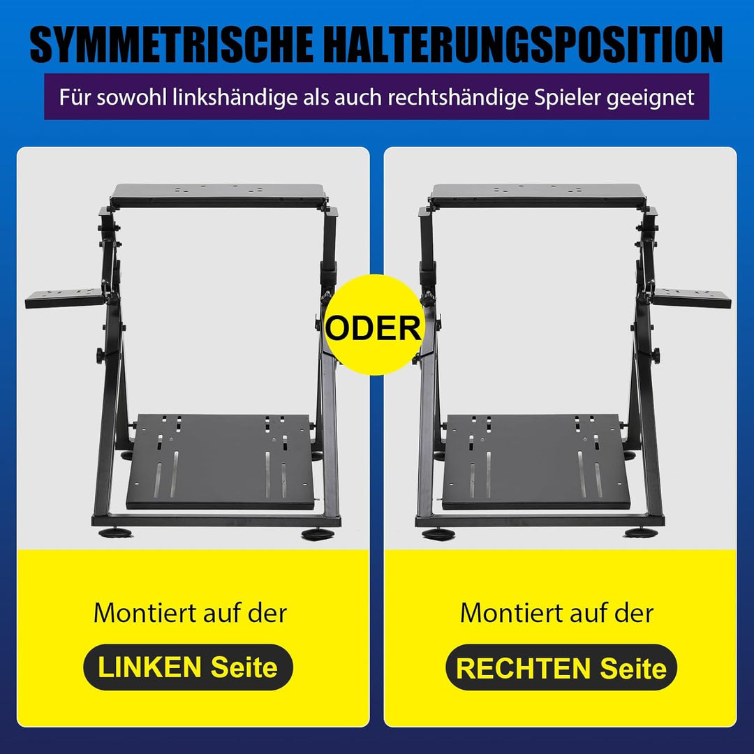 GTPLAYER Lenkradständer für Lenkrad Gaming Wheel Stand Racing Lenkradständer mit V1 V2 Schalthebelha