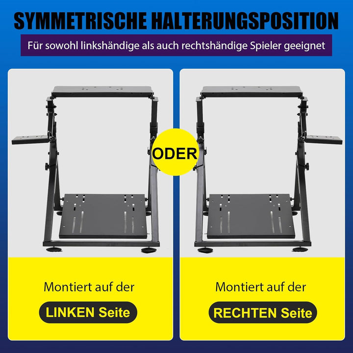GTPLAYER Lenkradständer für Lenkrad Gaming Wheel Stand Racing Lenkradständer mit V1 V2 Schalthebelha