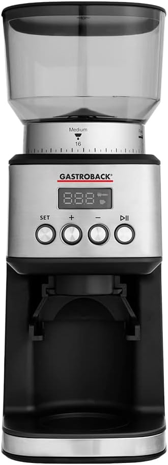 GASTROBACK #42643 Design Kaffeemühle Digital, 31 Mahlgradeinstellungen von fein bis grob 2 Automatik