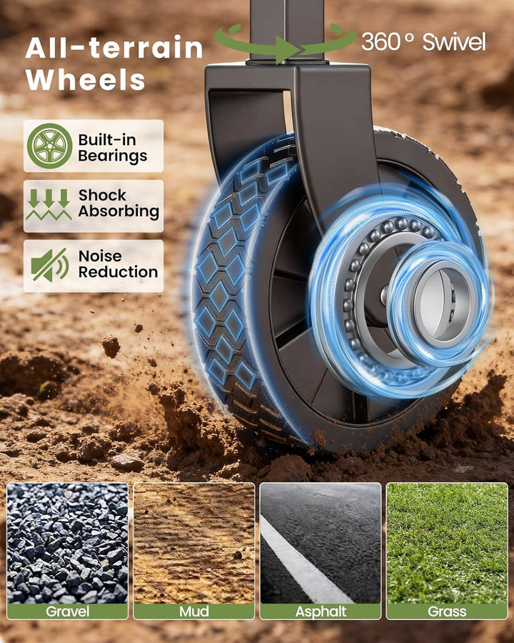 AMADA HOMEFURNISHING Bollerwagen faltbar, klappbarer Bollerwagen mit Maximalbelastung 163kg & Speich
