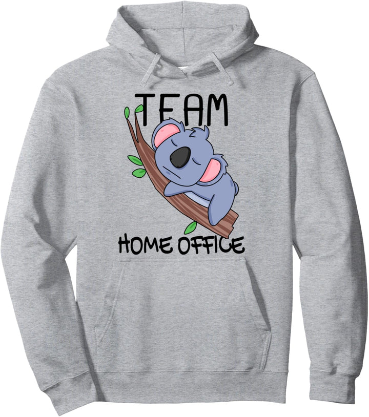 Team Home Office Koala lustig Beruf Arbeiten Heimarbeit Pullover Hoodie