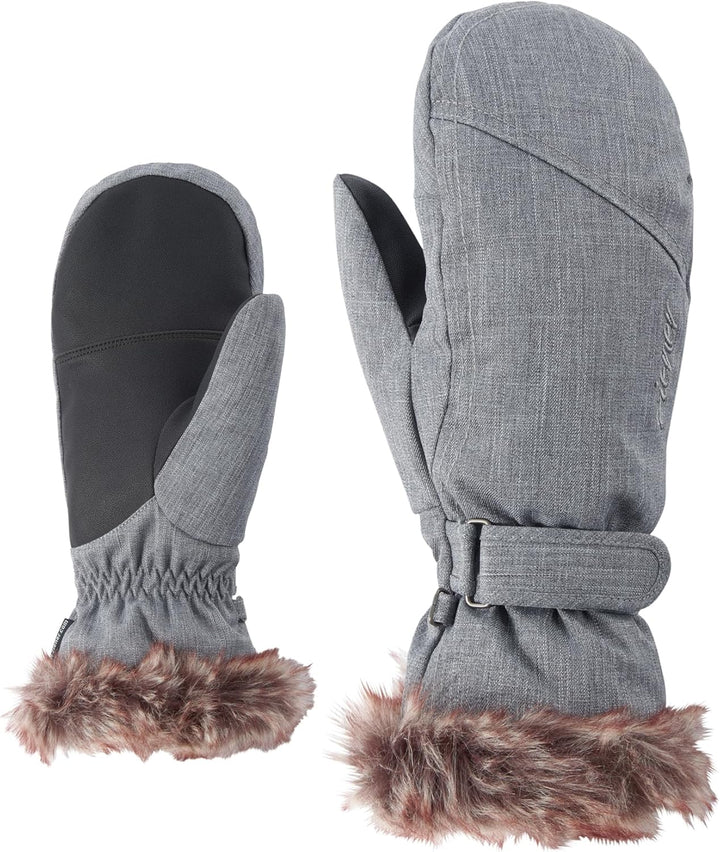 Ziener Damen KEM Mitten Lady Glove Ski-Handschuhe/Wintersport | Warm, Atmungsaktiv 7.5 grey melange,