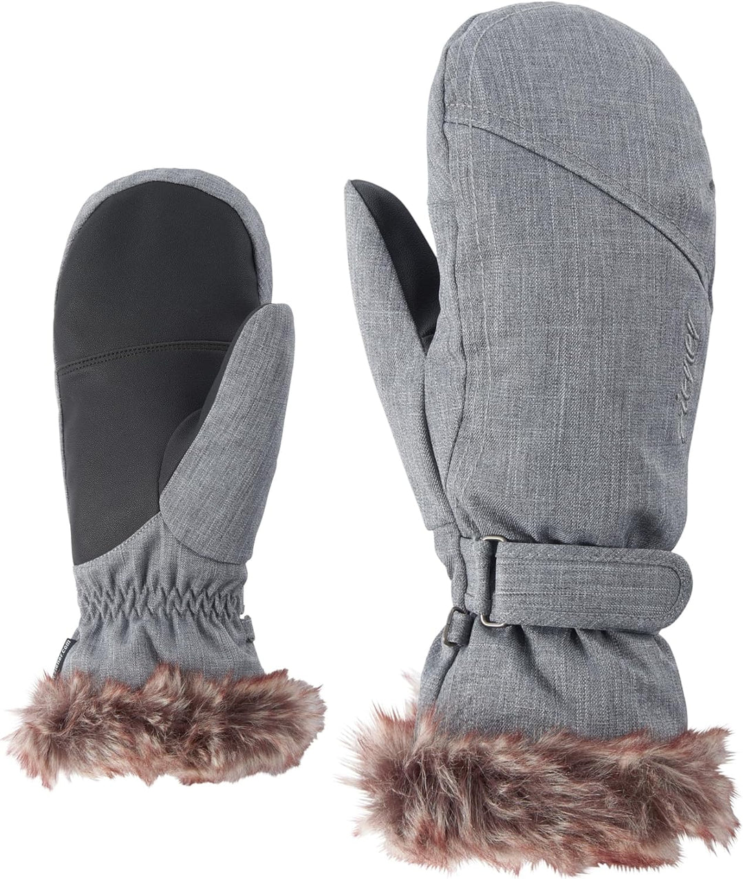 Ziener Damen KEM Mitten Lady Glove Ski-Handschuhe/Wintersport | Warm, Atmungsaktiv 7 grey melange, 7