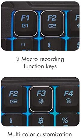 LogiLink Beleuchtete Einhand-Gaming Tastatur mit ergonomischer Handauflage und grossartigen Lichteff