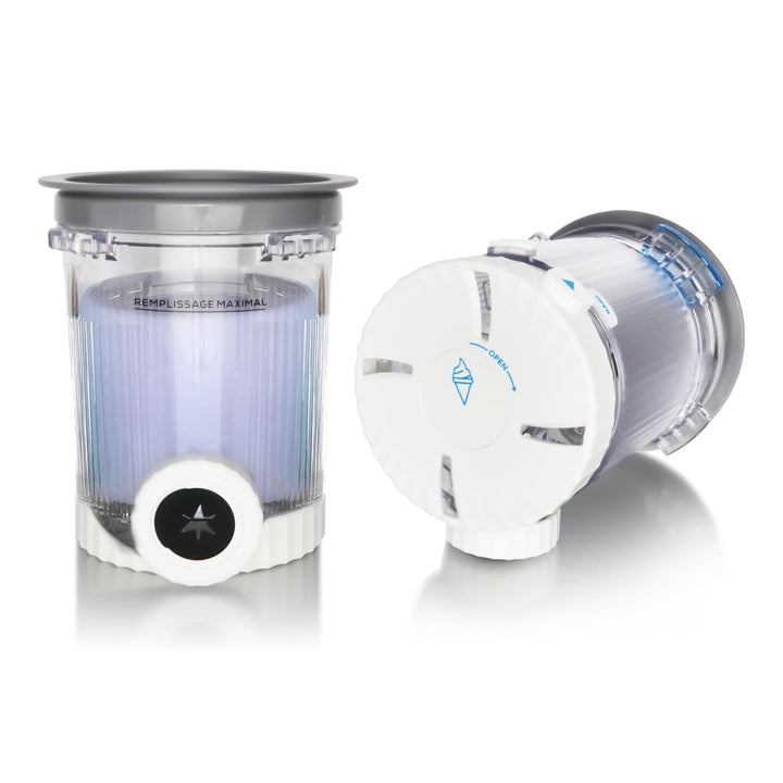 2er-Set 480ML Kompatible Behälter für Ninja Swirl CREAMi – Eisbehälter mit grauen Deckeln für NC700