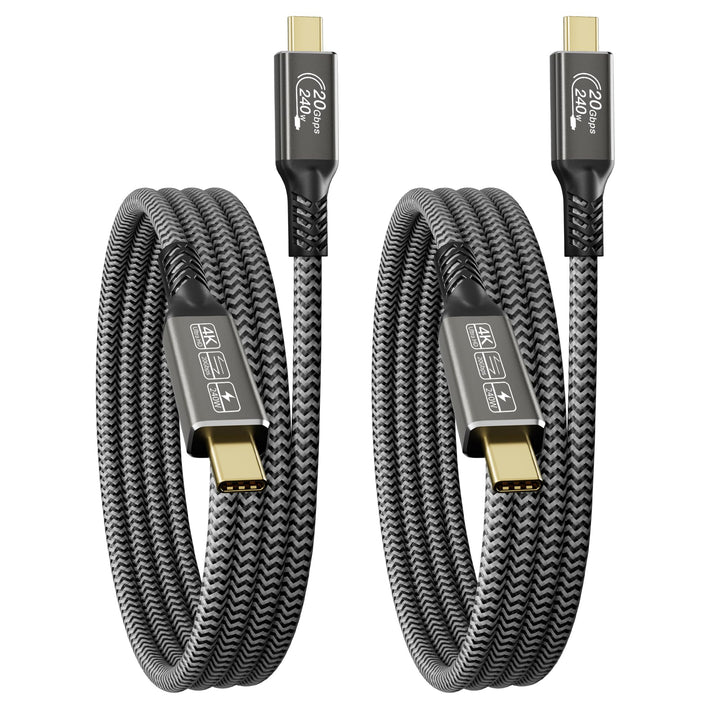 CAKOBLE usb c kabel 3m,[2 Stück ] usb 3.2 kabel,20 Gbps,PD 3.1 240W Schnellladekabel,4K@144Hz Video