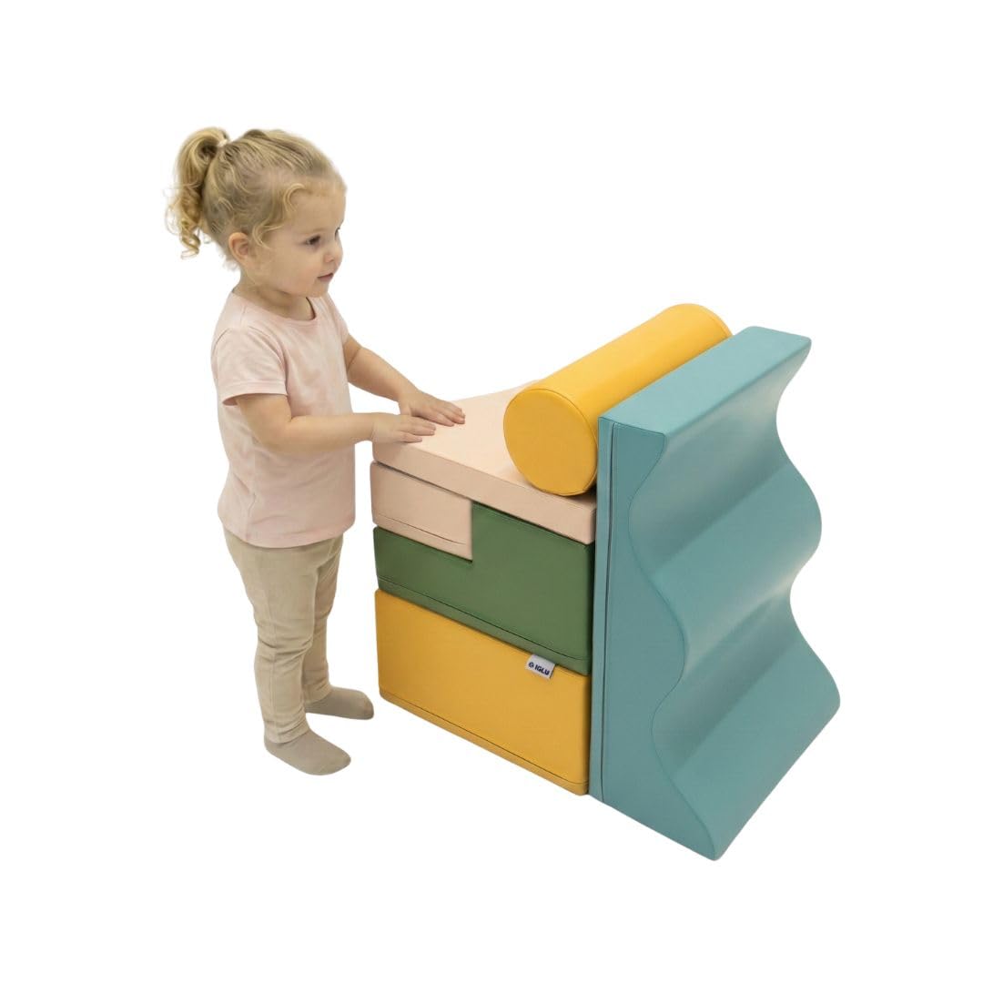 IGLU SOFT PLAY 6er Softbausteine Set für Kinder – XXL Kletterbausteine & Schaumstoff-Bausteine – Abe